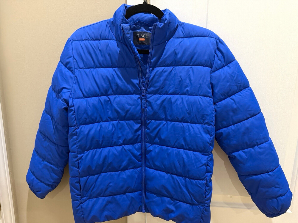The Children's Place Blue Puffer Jacket Full Zip Insulated Kids L/G 10/12